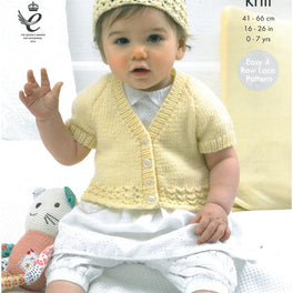 Babies Cardigans and Headband in King Cole Cherish and Cherished DK