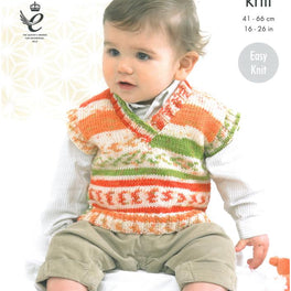 Baby Boys Sweater and Tank Top in King Cole Cherish and Cherished DK