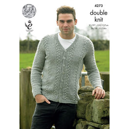 Free Download - Mens Cardigan and Waistcoat in King Cole Panache Dk