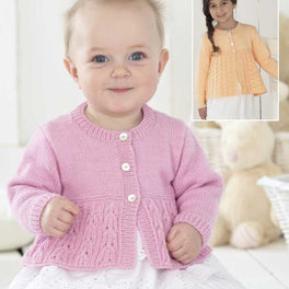 Girls Cardigans and Blanket in Sirdar Snuggly 4ply