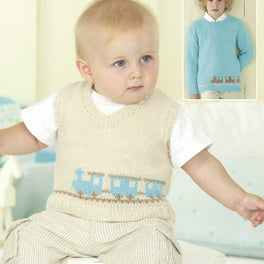 Train Tank & Sweater in Sirdar Snuggly Dk