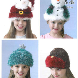 Kids' Novelty Hats in King Cole DK and Chunky