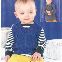 Boys tank and sweater in Sirdar Snuggly Baby Bamboo DK - Digital Version
