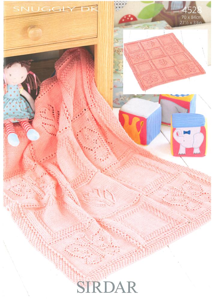 Butterfly and Flower Blanket in Sirdar Snuggly DK Digital