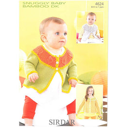 Round Neck Cardigans in Sirdar Snuggly Baby Bamboo DK - Digital Version
