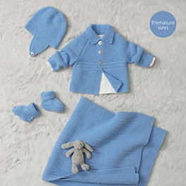 Jacket, Helmet, Bootees & Blanket in Sirdar Snuggly 4ply