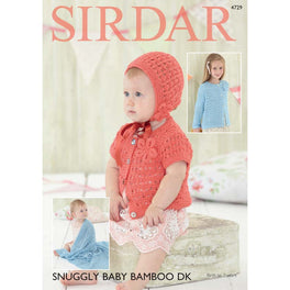 Cardigans Bonnet and Blanket in Sirdar Snuggly Baby Bamboo DK - Digital Version
