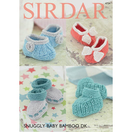 Bootees & Shoes in Sirdar Snuggly Baby Bamboo DK - Digital Version