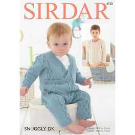 Onesie and V Neck Sweater in Sirdar Snuggly DK - Digital Version