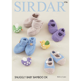 Bootees & Shoes in Sirdar Snuggly Baby Bamboo DK
