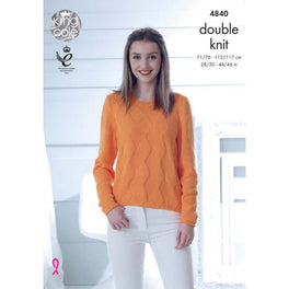 Ladies Slipover and Sweater in King Cole Cottonsoft Dk