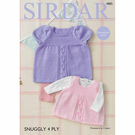 Dress and Pinafore in Sirdar Snuggly 4ply