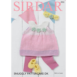 Pinafore Dress, Shoes and Headband in Sirdar Snuggly Pattercake DK - Digital Version