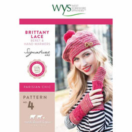 Brittany Lace Beret & Hand Warmers in West Yorkshire Spinners Signature 4ply