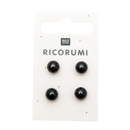 Ricorumi Black Eyes - 8.5mm (4 Pack)