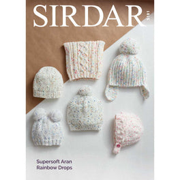 Hats in Sirdar Supersoft Aran Rainbow Drops - Digital Version