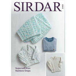 Sweaters and Blanket in Sirdar Supersoft Aran Rainbow Drops - Digital Version