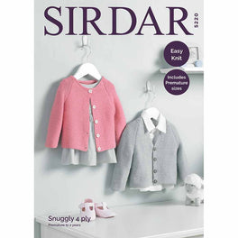 Baby's V Neck and Round Neck Cardigans in Snuggly 4ply - Digital Version