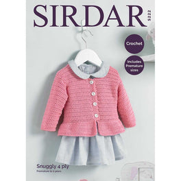 Crochet Cardigan in Sirdar Snuggly 4ply - Digital Version