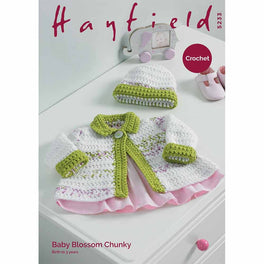 Jacket and Hat in Hayfield Baby Blossom Chunky  - Digital Version