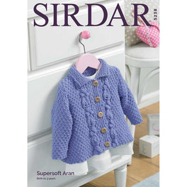Baby / Girl's A Line Jacket in Sirdar Supersoft Aran