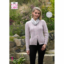 Sweater and Cardigan in King Cole Aran