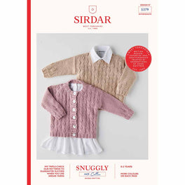 Sweater and Cardigan in Sirdar Snuggly 100% Cotton