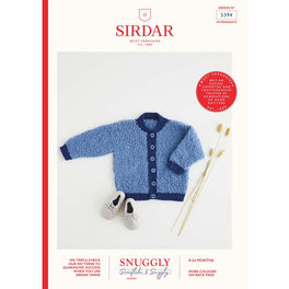 Cardigan in Sirdar Snuggly Snowflake Chunky Digital Version 5394
