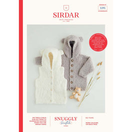 Gilet and Cardigan in Sirdar Snuggly Snowflake Chunky