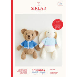 Teddy Bear and Bunny in Sirdar Snuggly Snowflake Chunky
