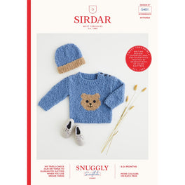 Sweater and Hat in Sirdar Snuggly Snowflake Chunky