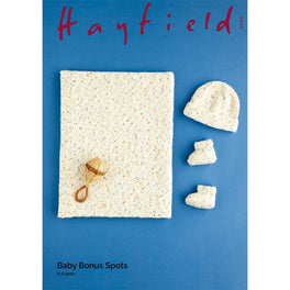 Blanket, Hat and Bootees in Hayfield Baby Bonus Spots DK - Digital Version 5445