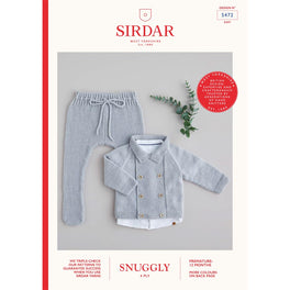 Collared Jacket and Tights in Snuggly 4ply - Digital Version 5472