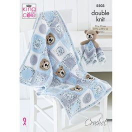 Baby Blankets & Comforter Toys Crocheted in King Cole Cherished Dk
