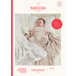 Pretty Picot Lacy Blanket in Sirdar Snuggly 2ply - Digital Version 5524