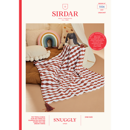 Diamond Tassell Blanket in Sirdar Snuggly 4ply - Digital Version 5526
