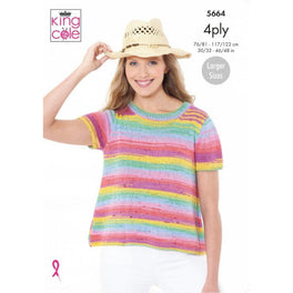 Tops in King Cole Summer 4ply - Digital Version 5664