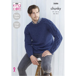 Mens Sweaters in King Cole Subtle Drifter Chunky