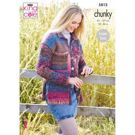 Ladies Cardigans in King Cole Autumn Chunky