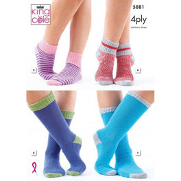 Kids Socks Knitted in King Cole Cotton Socks 4ply