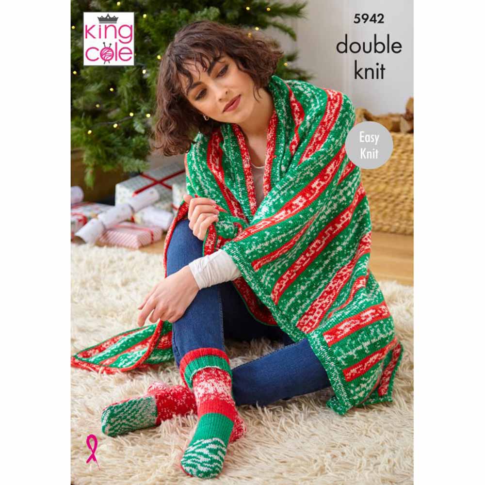Buy Blanket, Socks, Stocking and Hot Water Bottle Cover in King Cole Fjord  Dk 5942 – Black Sheep Wools