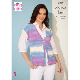 Waistcoat and Top in King Cole Tropical Beaches Dk