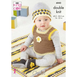 Traditional Baby Set Crocheted in King Cole Cherished Baby Dk