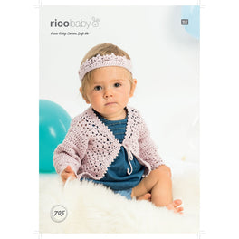Cardigan and Headband in Rico Baby Cotton Soft Dk - Digital Version
