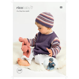 Sweater Cardigan and Hat in Rico Baby Cotton Soft Dk - Digital Version