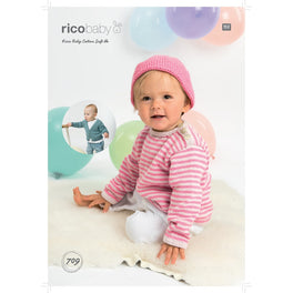 Cardigan, Sweater and Hat in Rico Baby Cotton Soft Dk