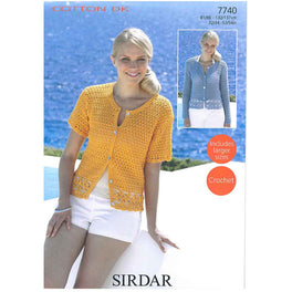 Crocheted Cardigans in Sirdar Cotton DK