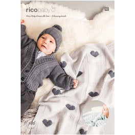 Rico Baby Blankets Knitting Pattern in Baby Dream Uni DK  - Digital Version