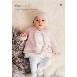 Rico Babies Cardigan & Hat Knitting Pattern in Baby Dream Uni DK