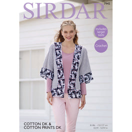 Kimono in Sirdar Cotton DK and Cotton Prints DK - Digital Version